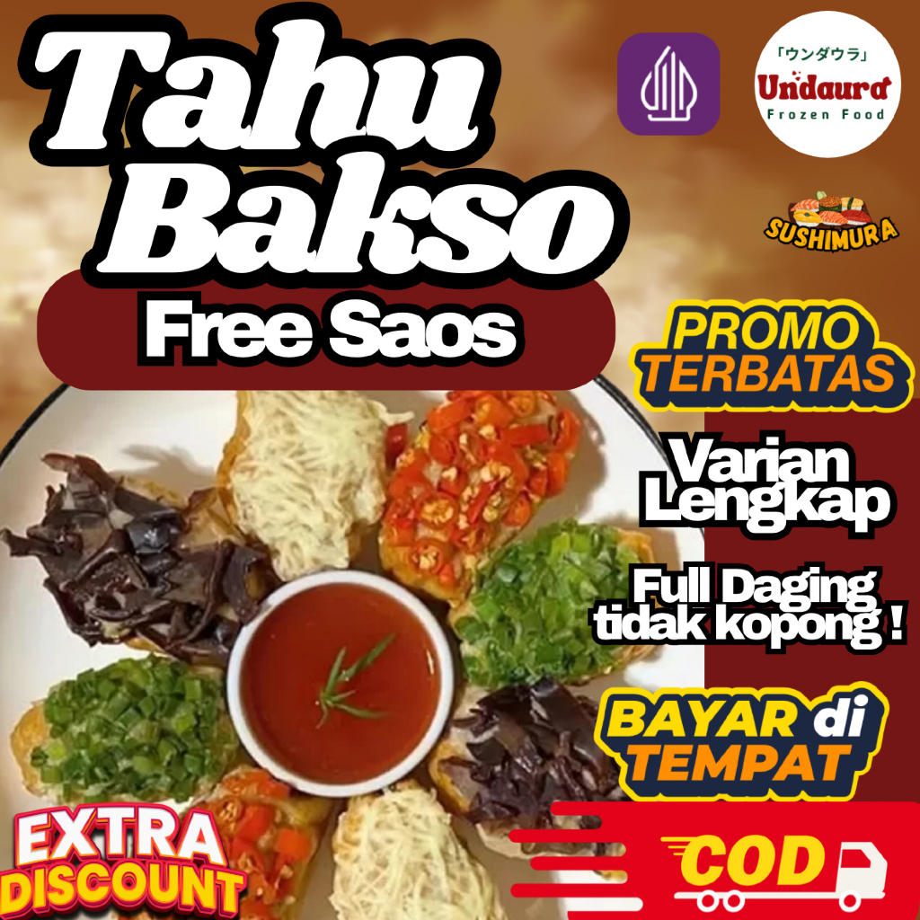 

TAHU BAKSO JUMBO ORIGINAL TOPPING PREMIUM FROZEN FOOD ISI 10pcs TERLARISSSS !!!! - UNDAURAFOOD