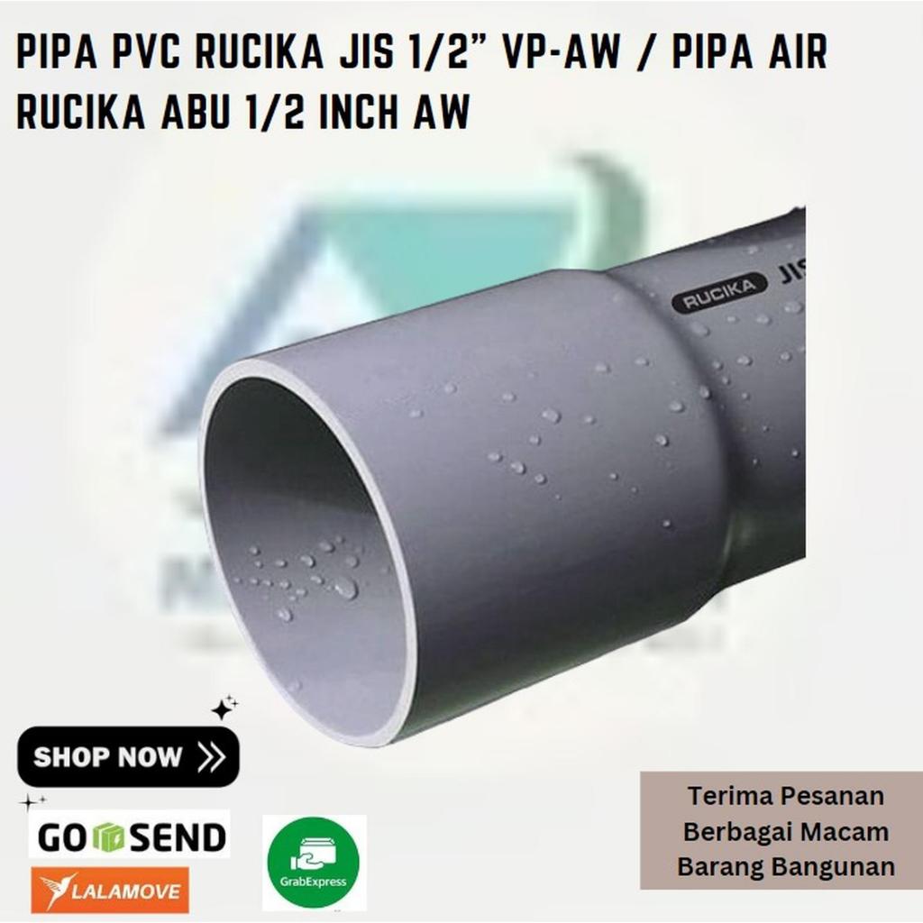 PIPA PVC RUCIKA JIS 1/2" VP-AW / PIPA AIR RUCIKA ABU 1/2 INCH AW
