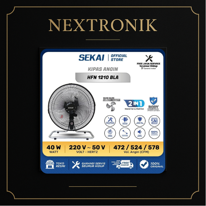 Kipas Angin Sekai Tornado 2 in 1 HFN-1210 / HFN 1210