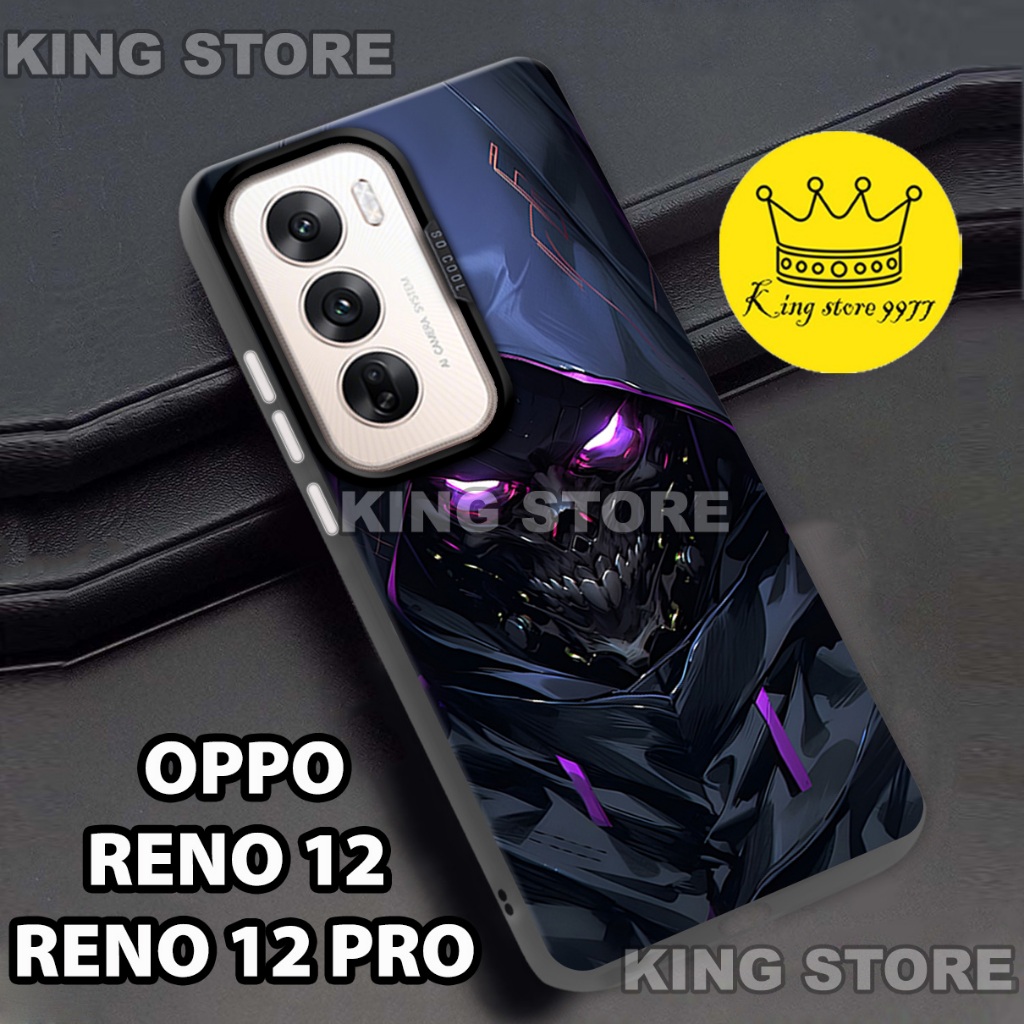 (KS12)  Case OPPO RENO 12 - OPPO RENO 12 PRO/ Motif gambar /Motif Skull/casing OPPO RENO 12- OPPO RE