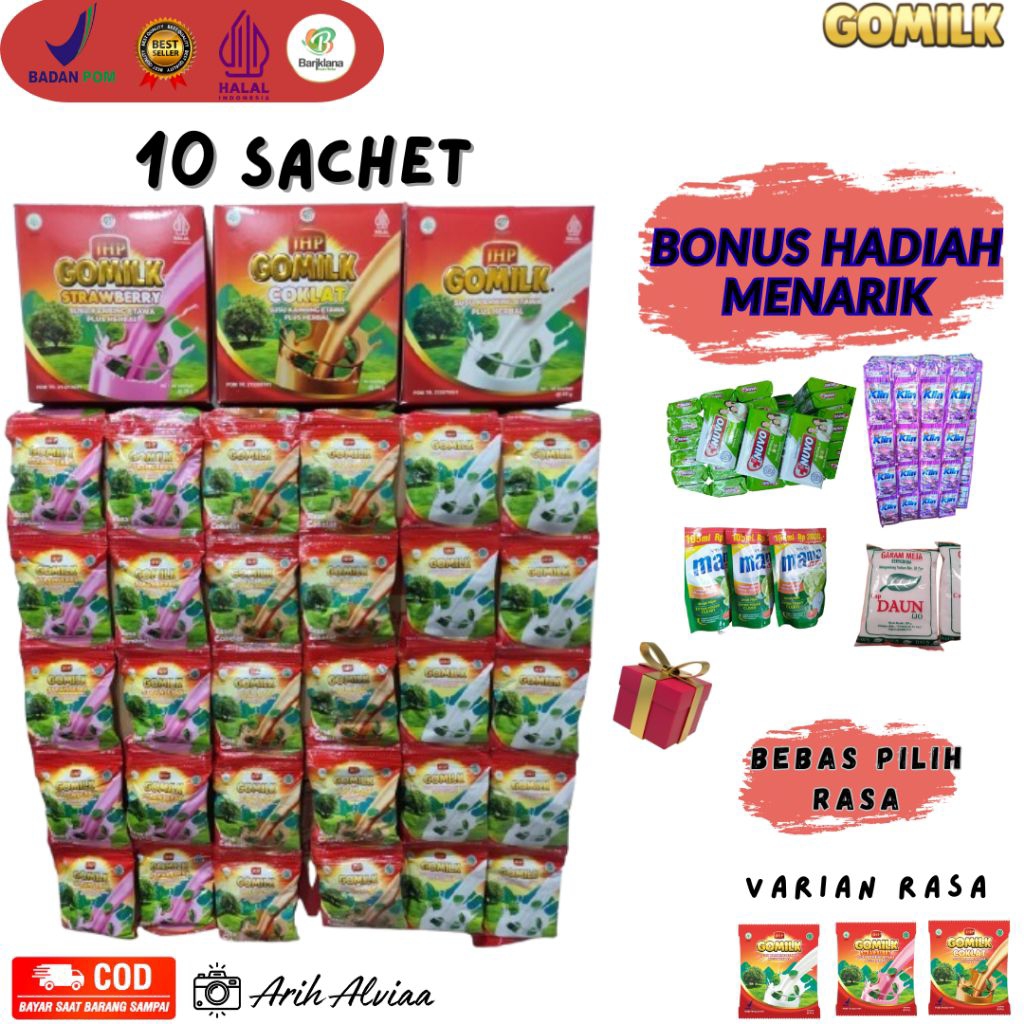 

(BISA COD) BONUS HADIAH MENARIK Gomilk bariklana susu kambing etawa plus herbal Sachet