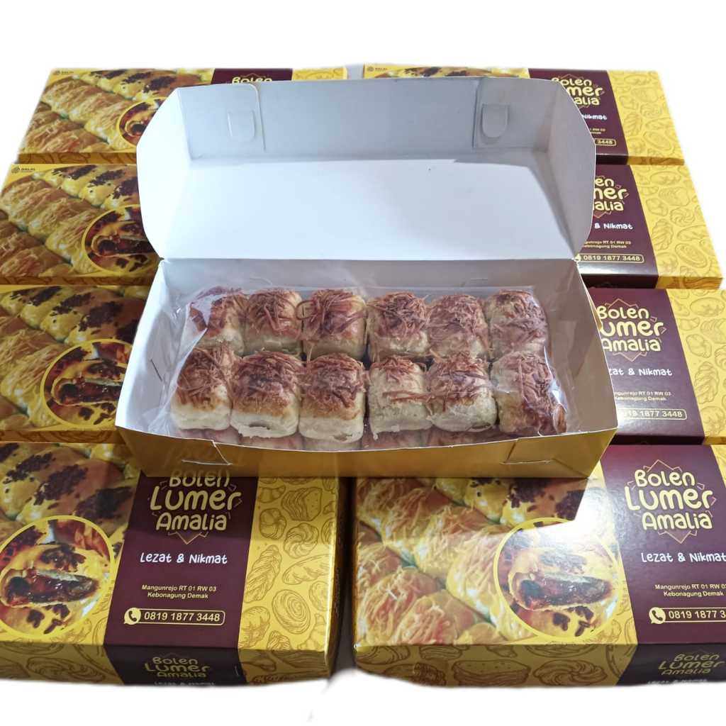 

Bolen Lumer Amalia 24 pcs Isi Pisang Coklat Lezat & Nikmat Toping Keju