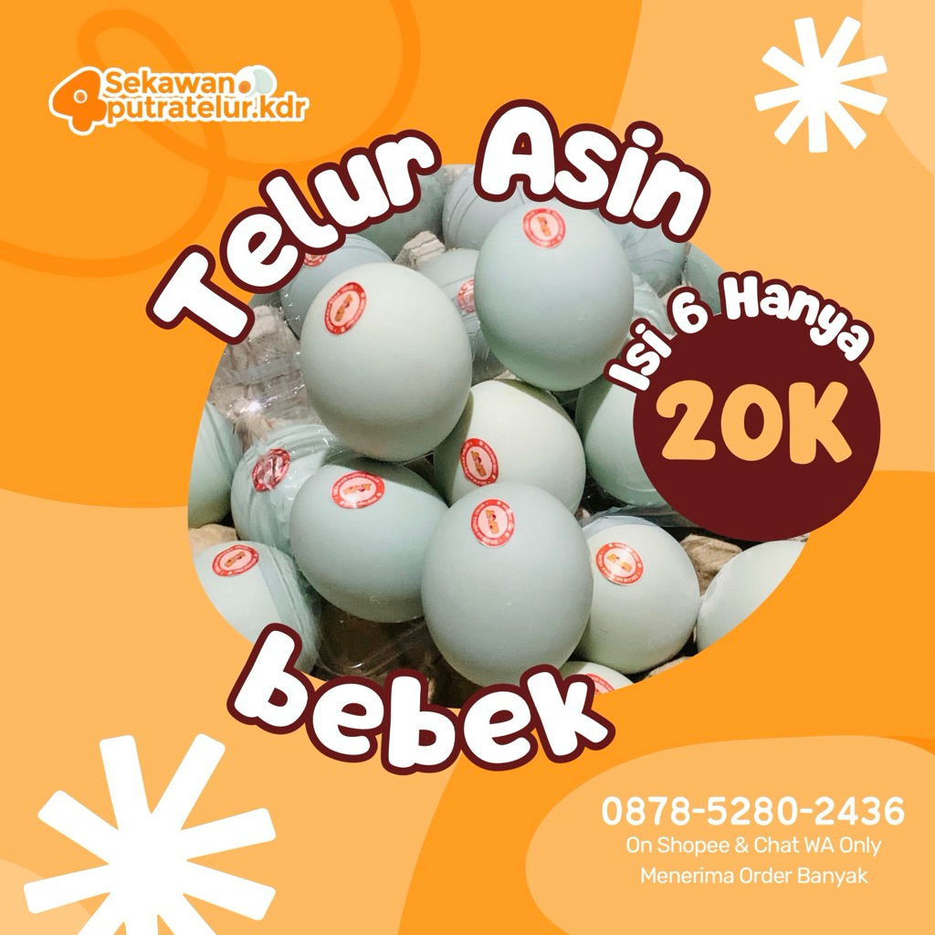 Telur Asin bebek Masir 6 Butir / Telur Asin masir