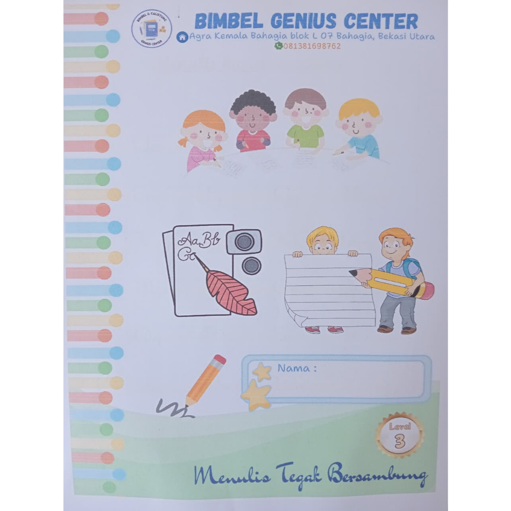 

Genius Center Modul Menulis Tegak Bersambung (MTB) level 3 Fullcolor Size A4 75 GSM