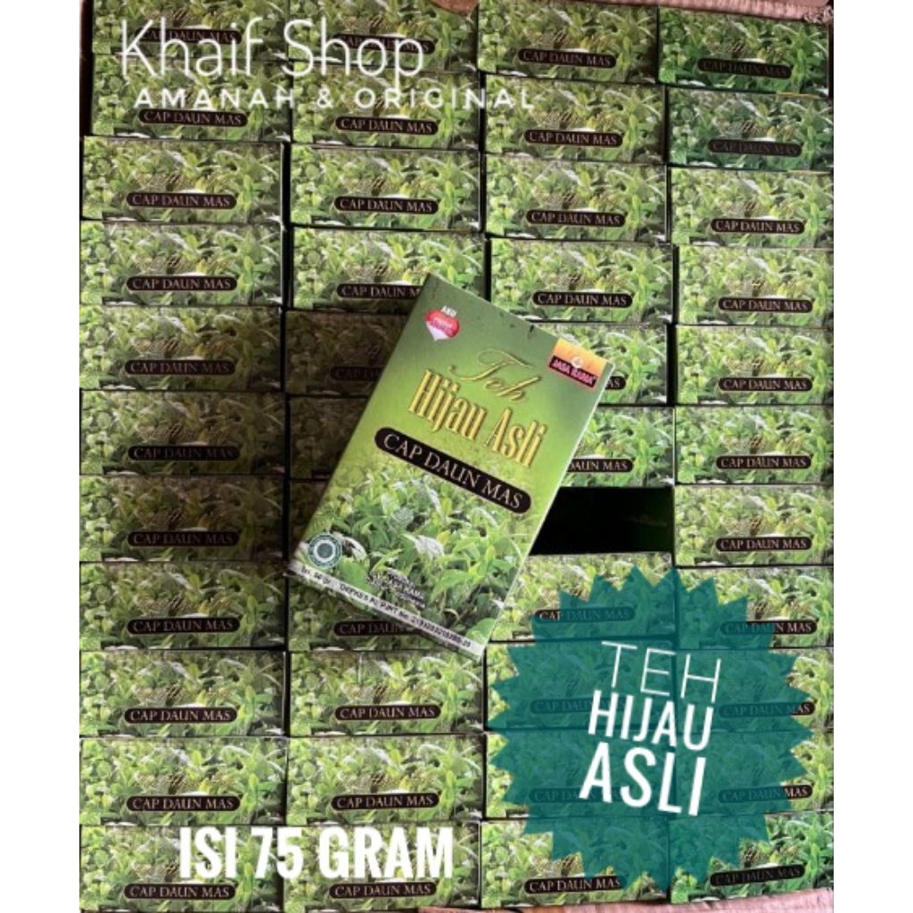 

Teh Hijau Asli Green Tea Cap Daun Mas Original