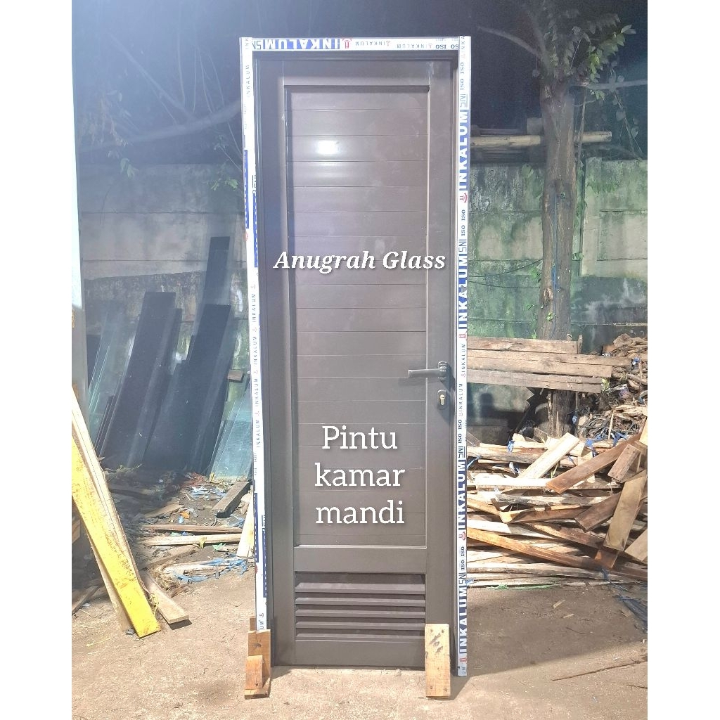 Pintu  Kamar Mandi/Pintu Aluminium 3inch Fullset L80 x T200