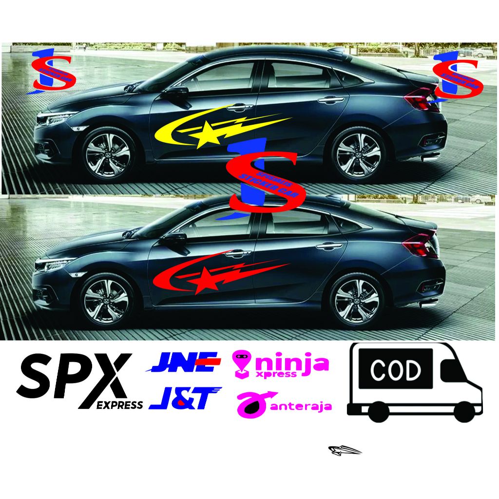 stiker list body mobil sedan camry corolla stiker list mobil vios