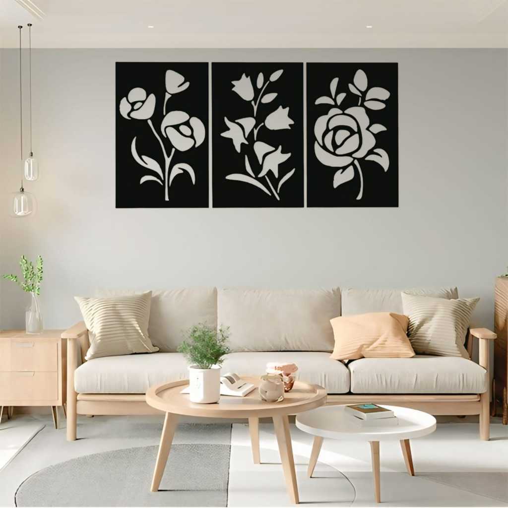 Ornamen dinding Kayu Aesthetic