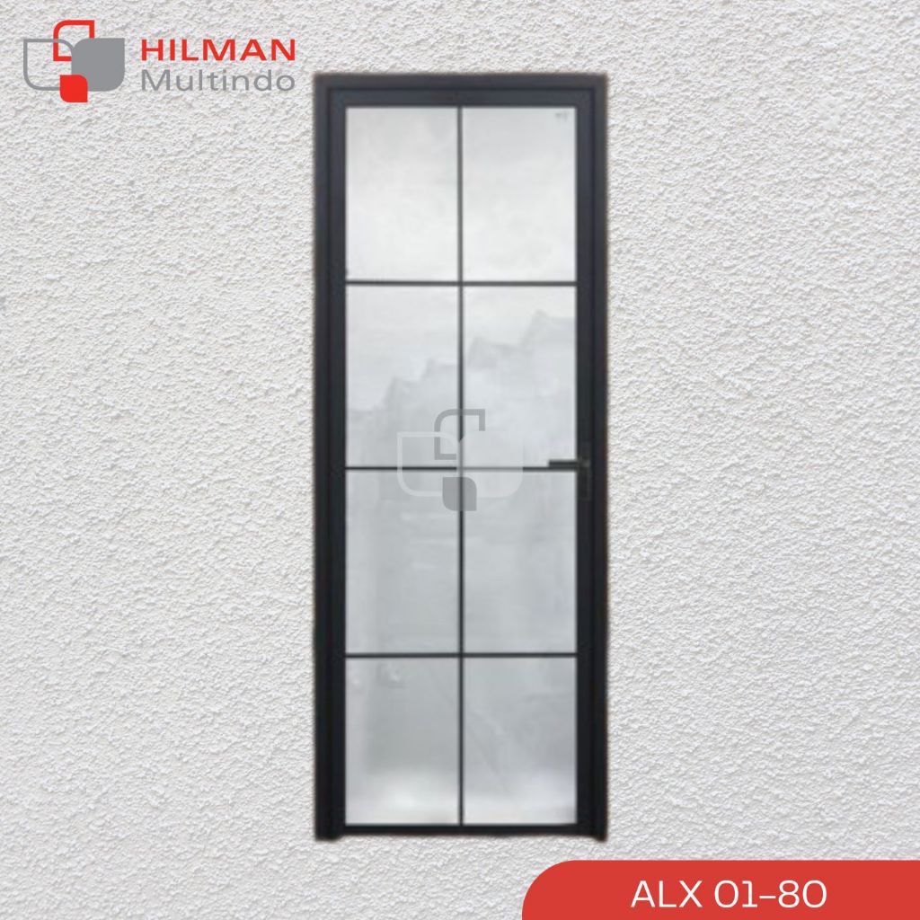 Pintu GG Doors ALX 01/80 - Pintu Aluminium 80 x 210 cm Hitam