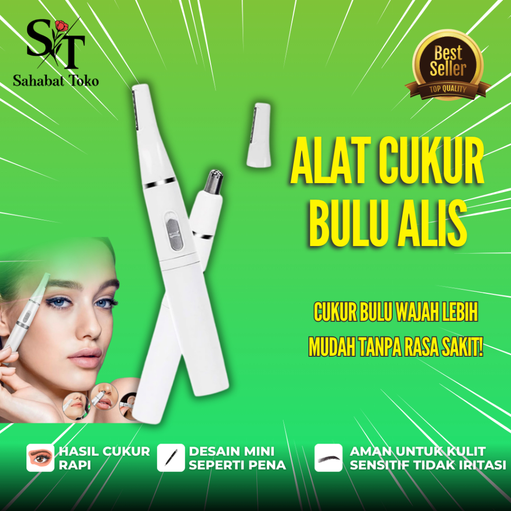 Alat Cukur Alis Pencukur Cukuran Penghilang Pemangkas Bulu Halus Hidung Wajah Telinga Ketiak Ketek K