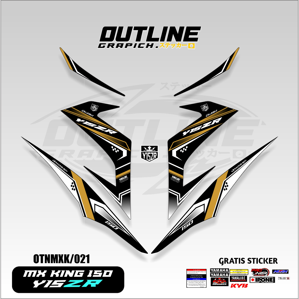 Striping MX King 150 Y15ZR Full Body | Cutting Sticker Motor Racing Variasi