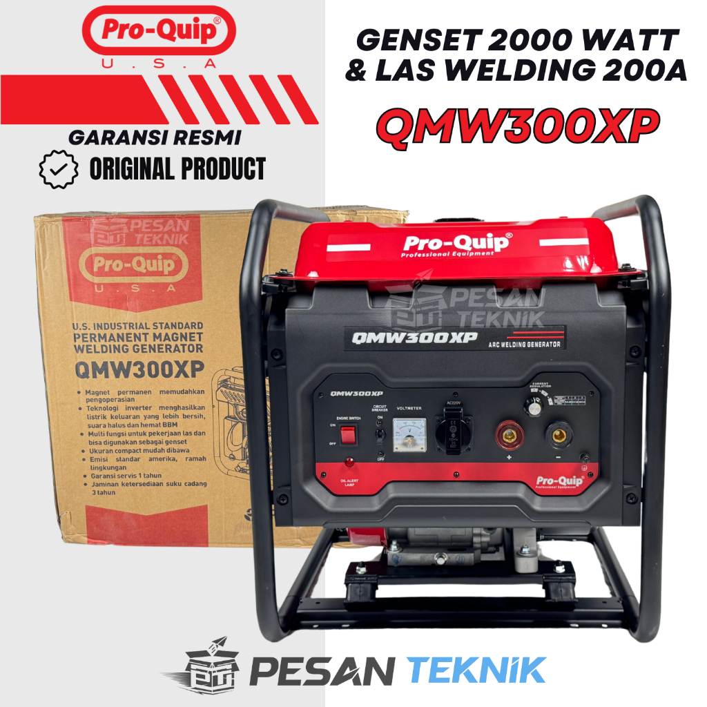 Mesin Genset Las Welding Generator Mesin Las 200A Mesin & Genset 2000Watt PROQUIP QMW300XP
