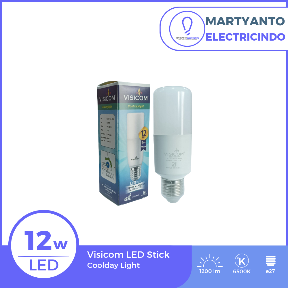 Lampu LED Stick Visicom 12 Watt Warna Putih