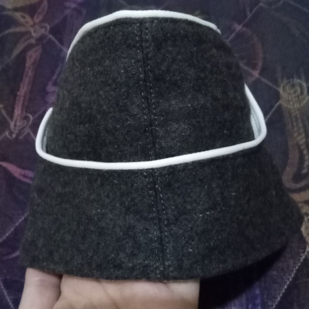 Topi Sidecap Jerman M38 ww2 officer wool abu tebal