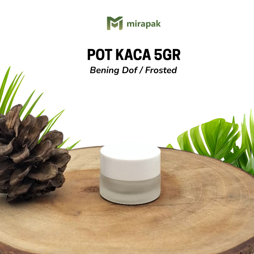 POT 5GR DOFF FROSTED - TUTUP PUTIH - JAR KRIM WADAH CREAM  DOF MATE SKINCARE KOSMETIK - PD5 CPW5