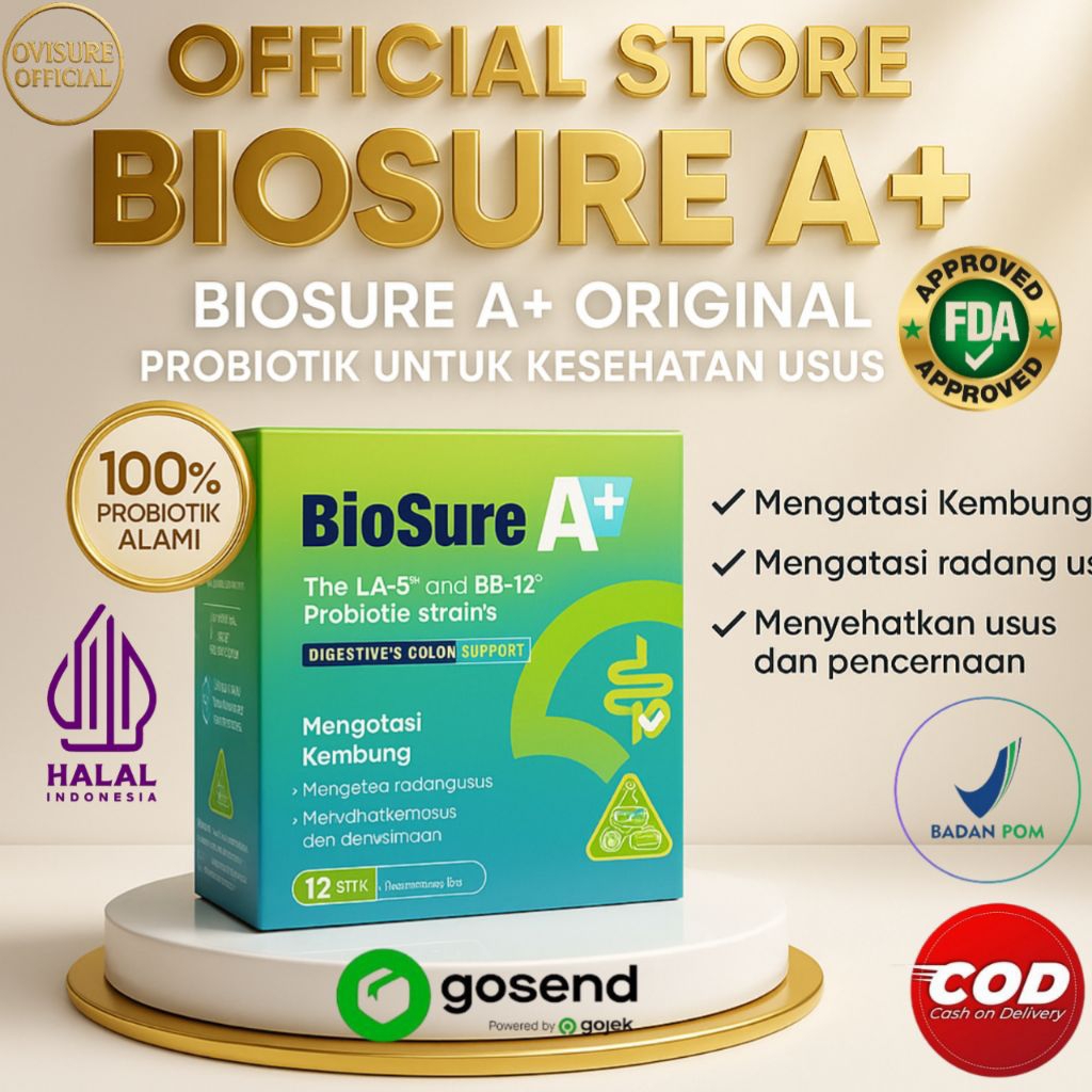

BIOSURE A+ PROBIOTIK UNTUK KESEHATAN USUS ANDA MEMPERBAIKI KESEHATAN LAMBUNG MENGATASI SAKIT MAGH GERD PERUT KEMBUNG DAN METABOLISME TUBUH