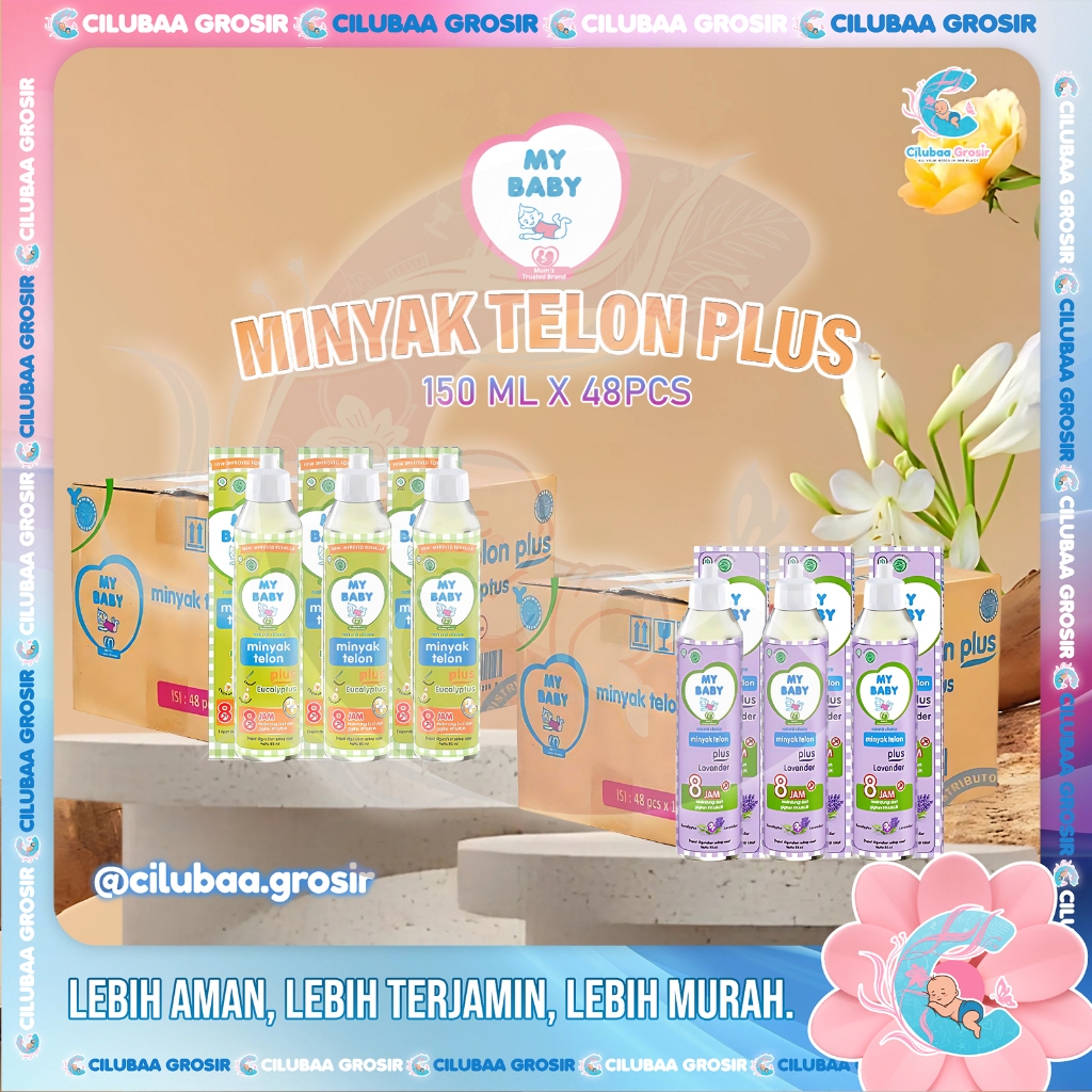 1 DUS 150ML ISI 48pcs MY BABY MINYAK TELON PLUS EUCALYPTUS LAVENDER ANTI NYAMUK 8 JAM || MINYAK TELO