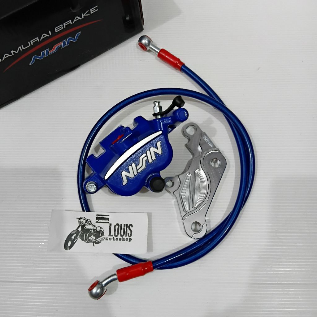 kaliper plus breket rcb ns samurai kaliper 2 piston breket cnc untuk fizr / jupiter old, jupiter z /