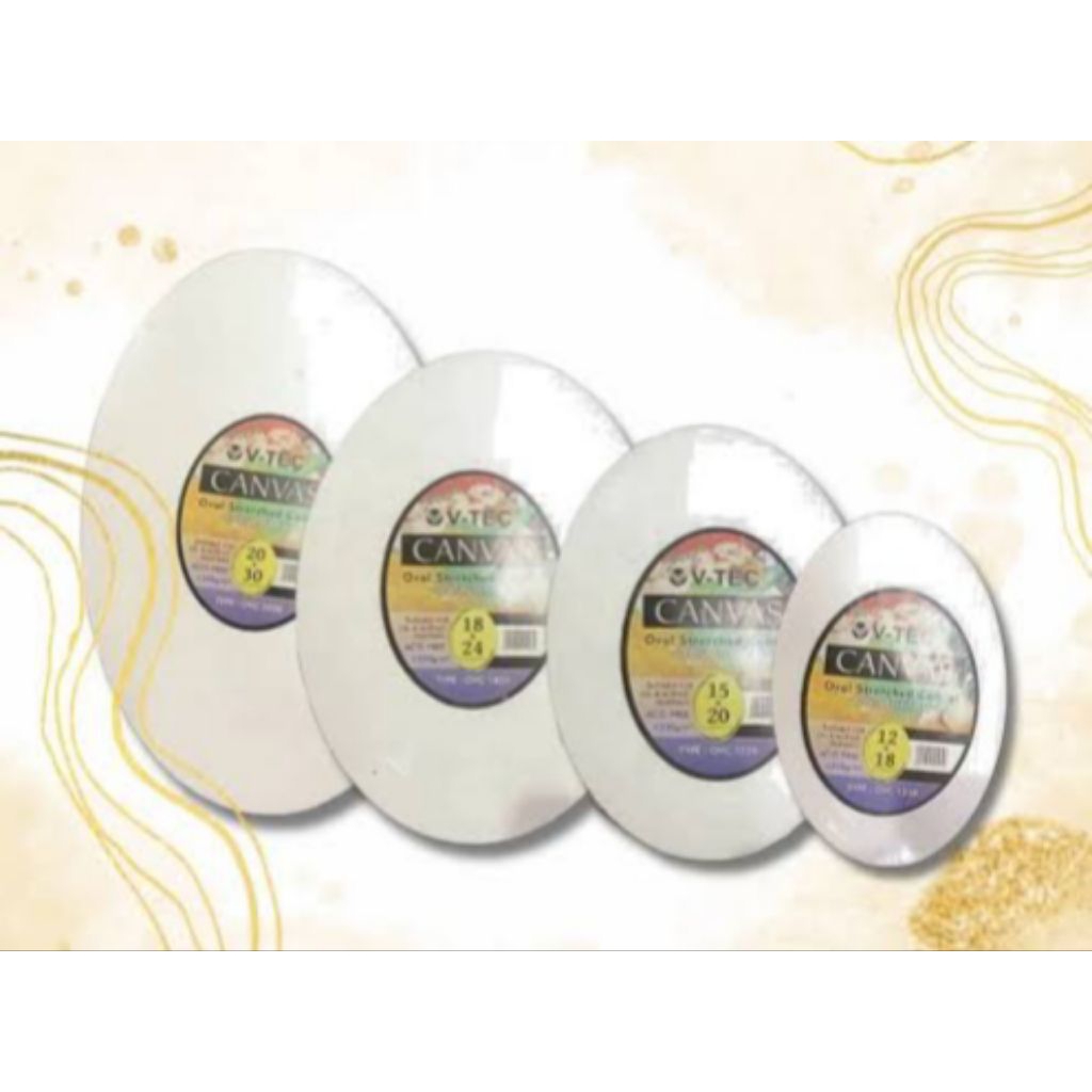 

V-Tec Oval Stretched Canvas - Kanvas Oval untuk Kreativitas Seni