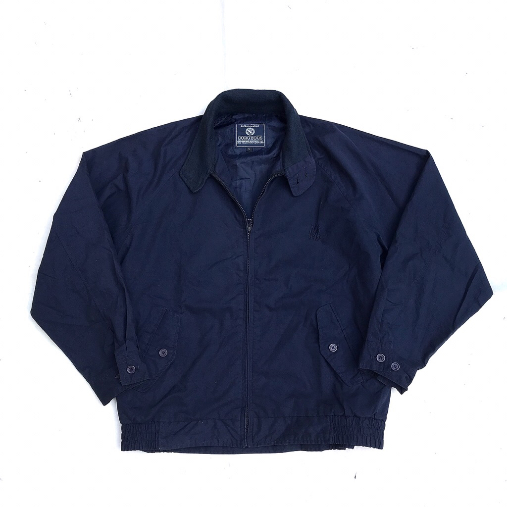 Vintage Ivy League gorgeous Harrington jacket rugged wear Navy blue Bats back pattern  Sartorial sty
