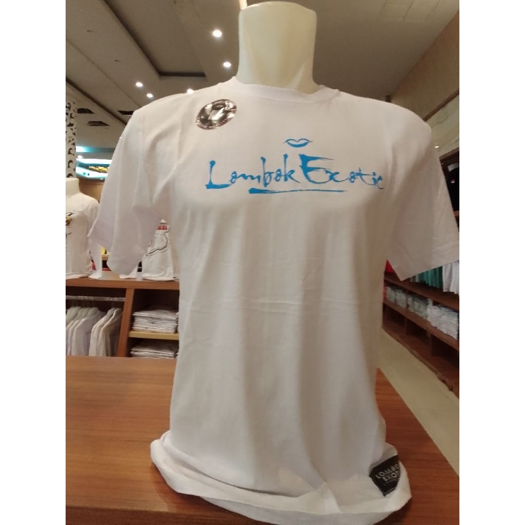 Kaos Lombok Exotic Putih - lombok depan belakang
