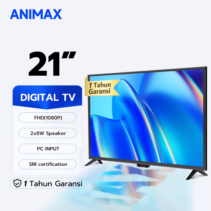 Animax Digital TV 21/22/24/25/27/30 Inch TV LED Televisi Garansi