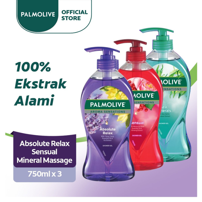 Palmolive Aromatherapy Mix Varian 750ml - Sabun Mandi Cair (3pcs)