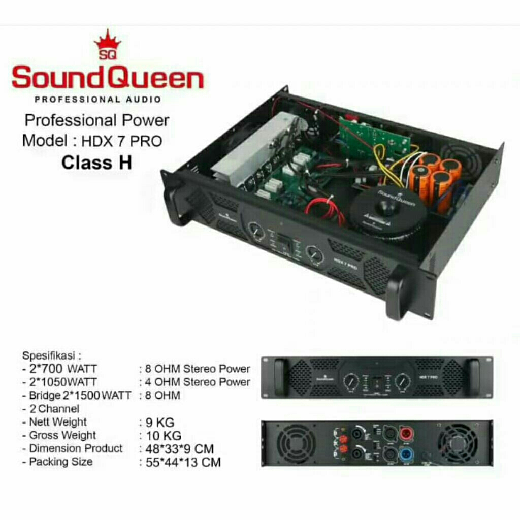Power Amplifier Soundqueen HDX 7 PRO ORIGINAL