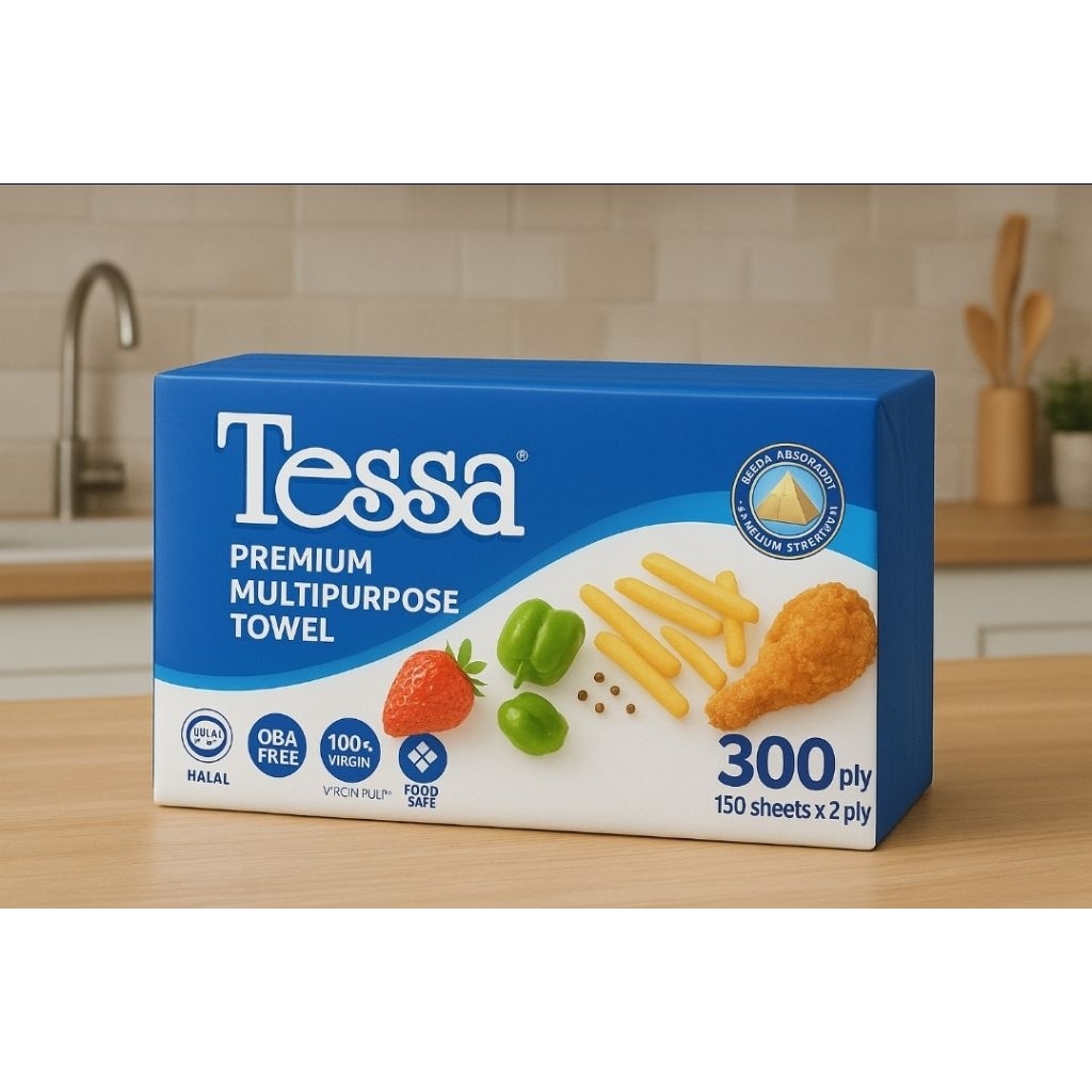 Tessa Premium Tissue Multi Purpose Towel Tisu Serbaguna 300ply