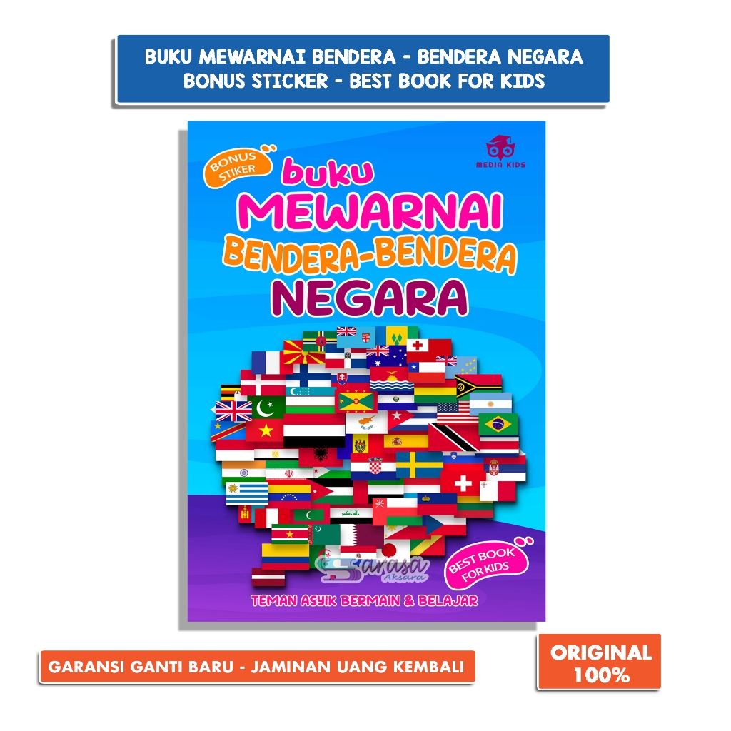 Buku Mewarnai Bendera Bendera Negara