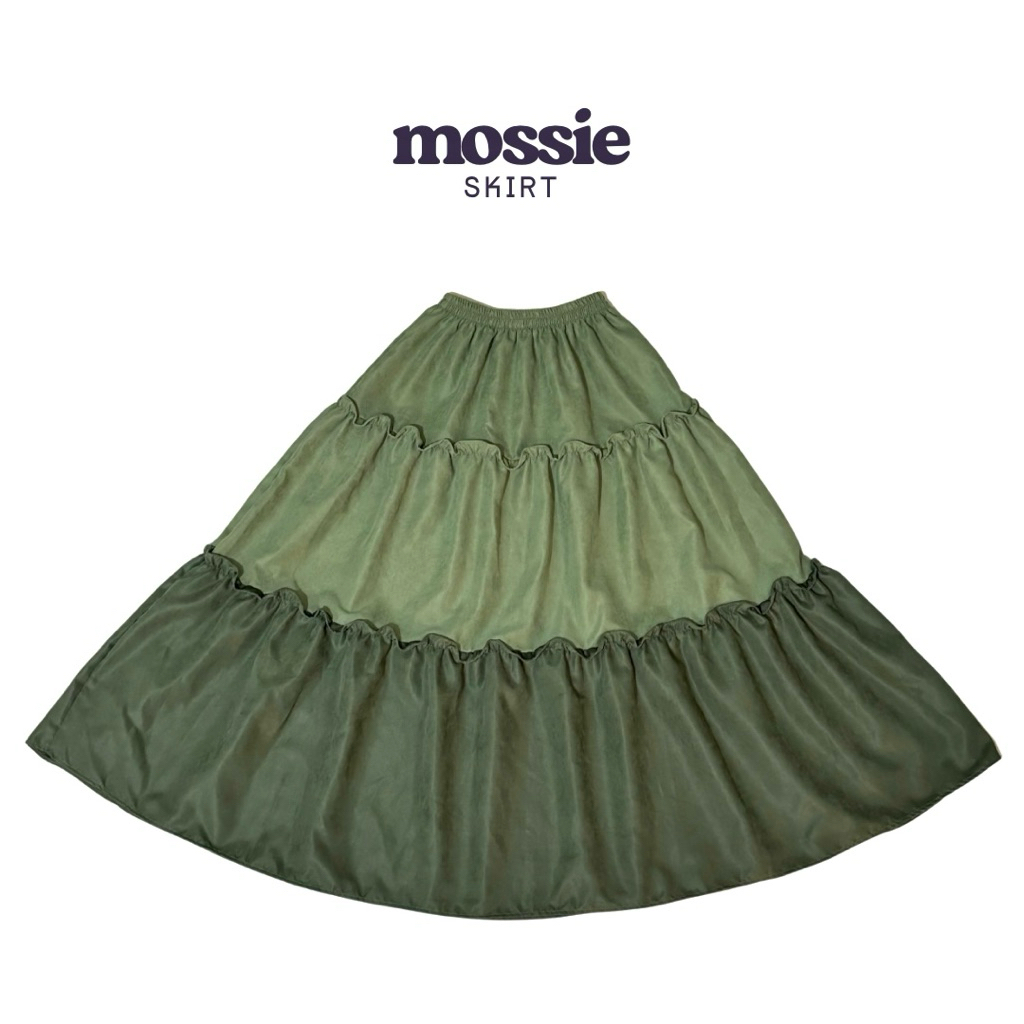 Rok Panjang Ruffle | Mossie Skirt | Olive Green Skirt | Rok Aesterrday