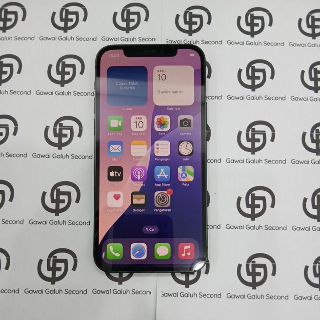 HANDPHONE SECOND IPHONE 12 BLACK 4/64 ORIGINAL IBOX