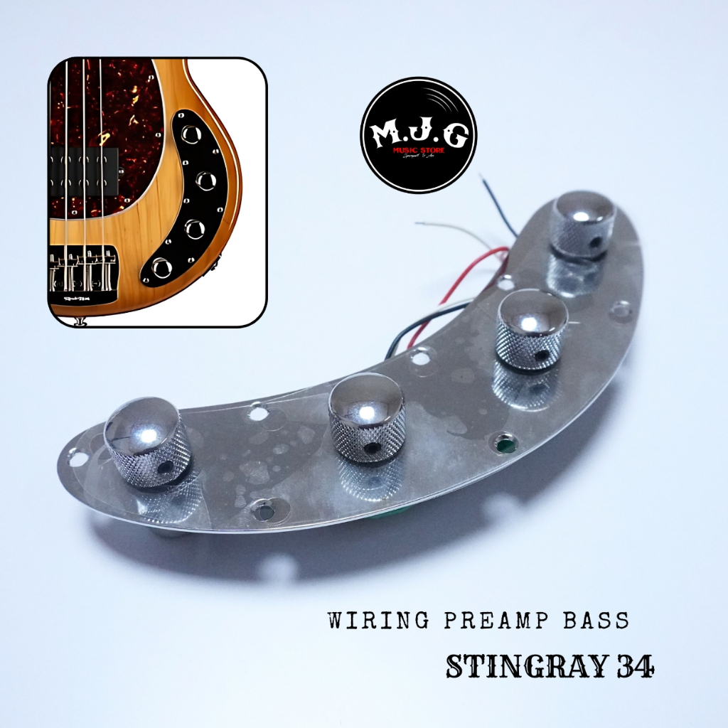 preamp wiring bass aktif stingRay by musicman 34 style 3 band EQ with plate