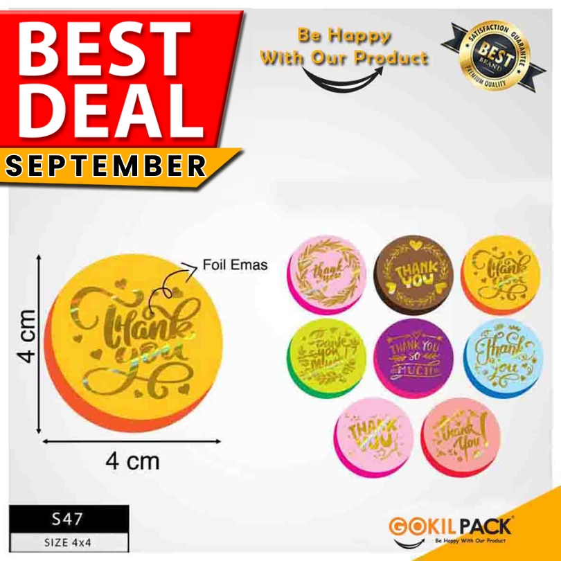 

Sticker Segel|Sticker Sealer |Sticker Murah|Sticker Thank You|S47