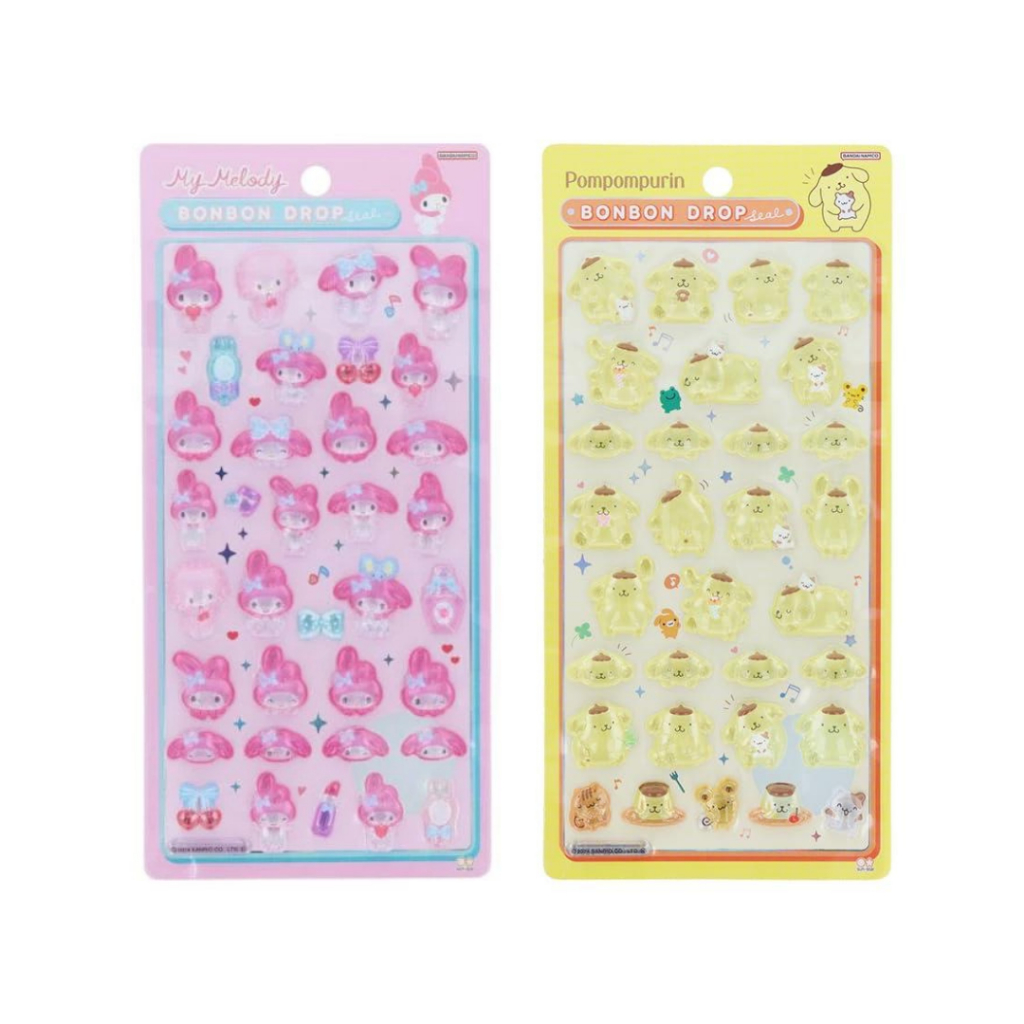 

BonBon Drop Sticker Sanrio My Melody Pompompurin Stiker Timbul Deco Journal Seal Limited Edition