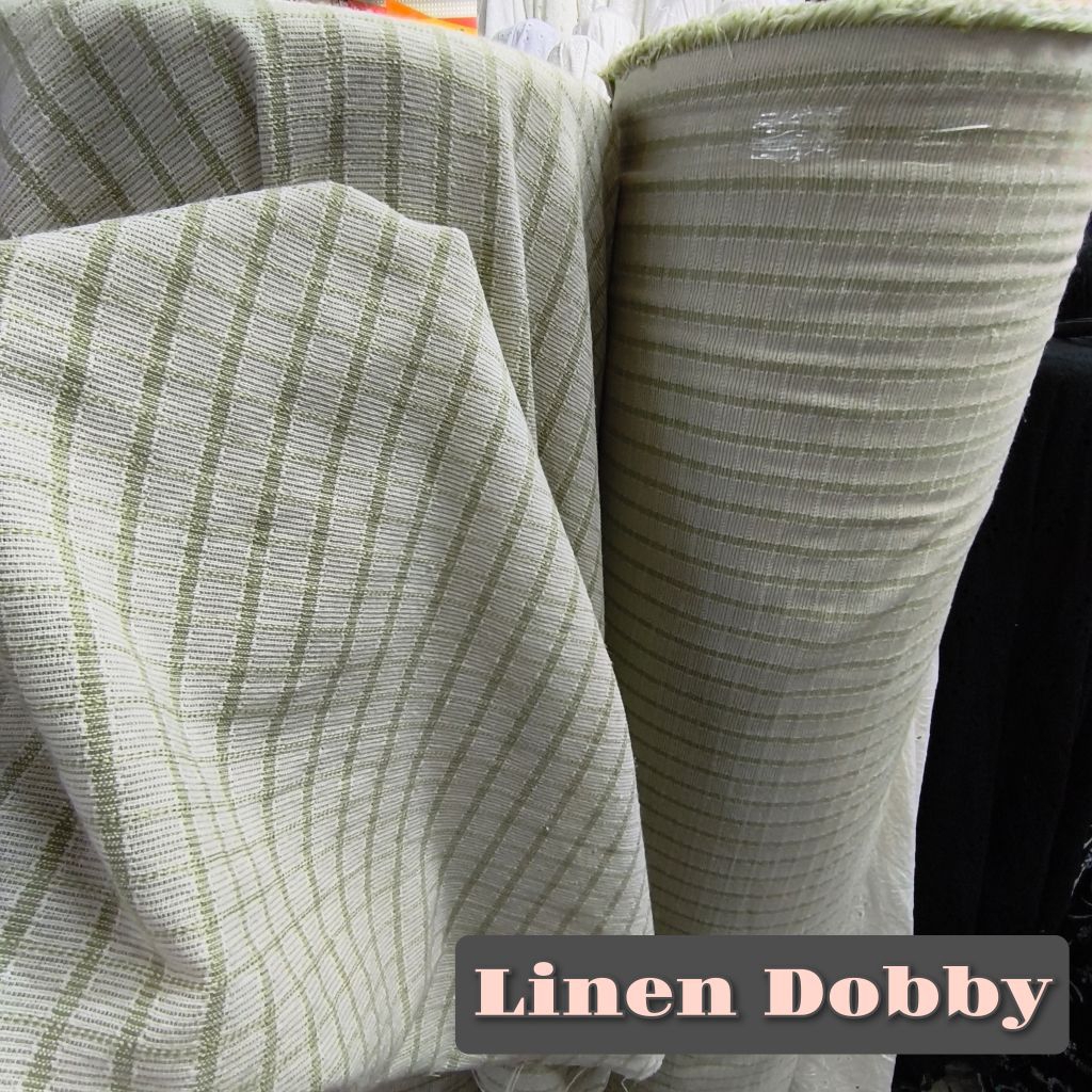 Kain/Kain Bahan Linen Dobby/Bahan Kain Linen Dobby  [harga ½ meter]