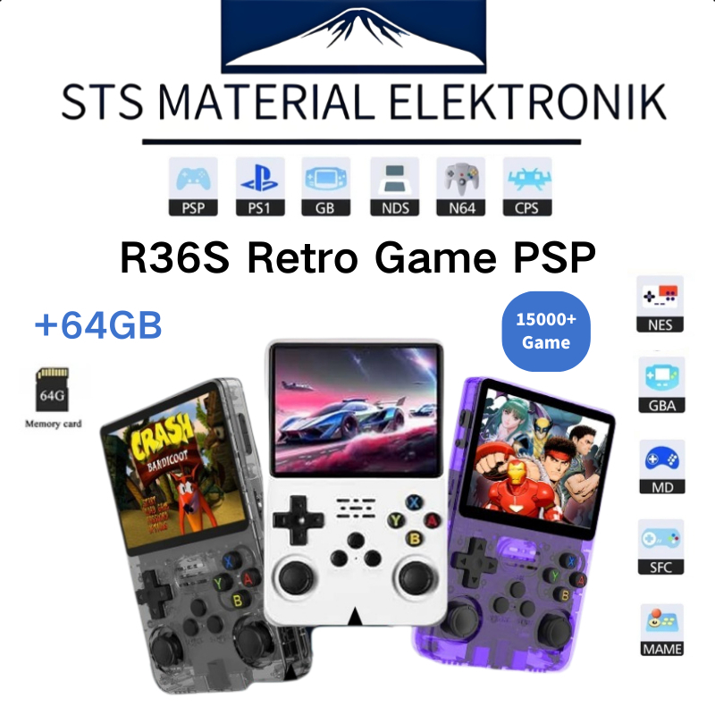 COD R36S Retro Game PSP Handheld Gamebot Multi Console Gameboy PSP PS1 Nintendo Bisa Connect TV Cons