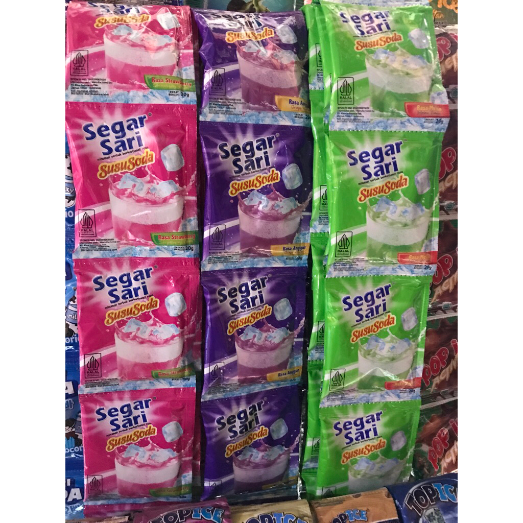 

segar sari susu soda renceng/segar sari susu soda sachet/minuman segar sari/segar sari minuman bubuk