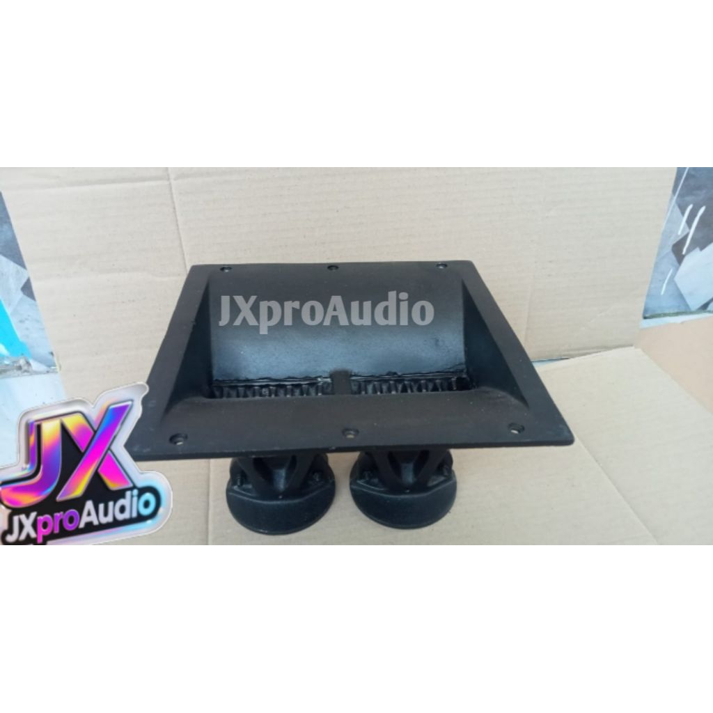 Horn tweeter dobel model harmonika ukuran 24,5x22,5 cm /bahan diral/horn harmonika dobel