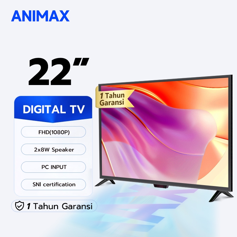 Animax TV Digital TV 21/22 inch TV LED Full HD Televisi