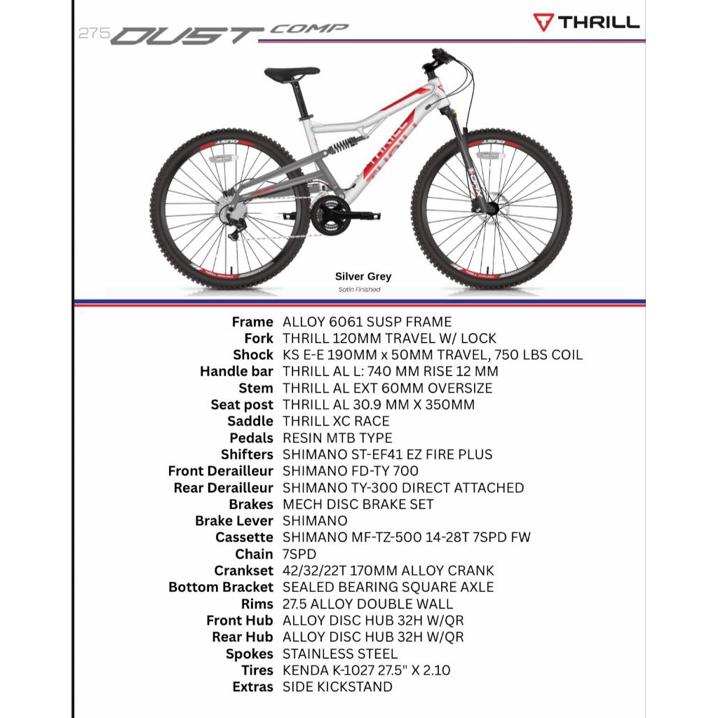 Sepeda Gunung MTB Thrill Oust Pro dan Thrill Oust Comp Terbaru ban 27.5 inch