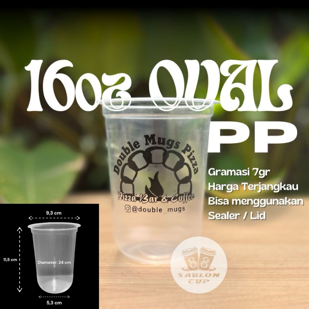 SABLON Cup PP Oval STARINDO (16oz Oval)