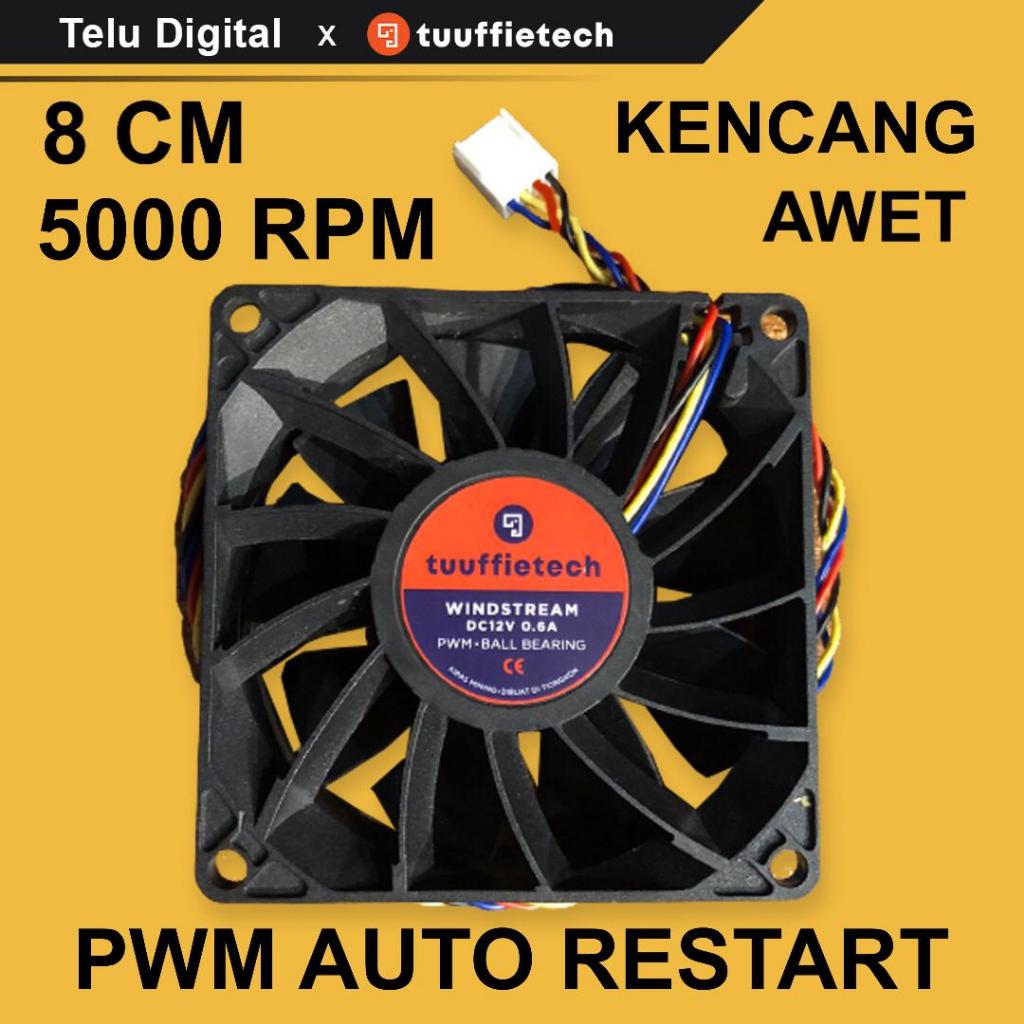 Mining Fan - Tuuffietech Windstream 8cm Fan PWM Kipas Mining Rig