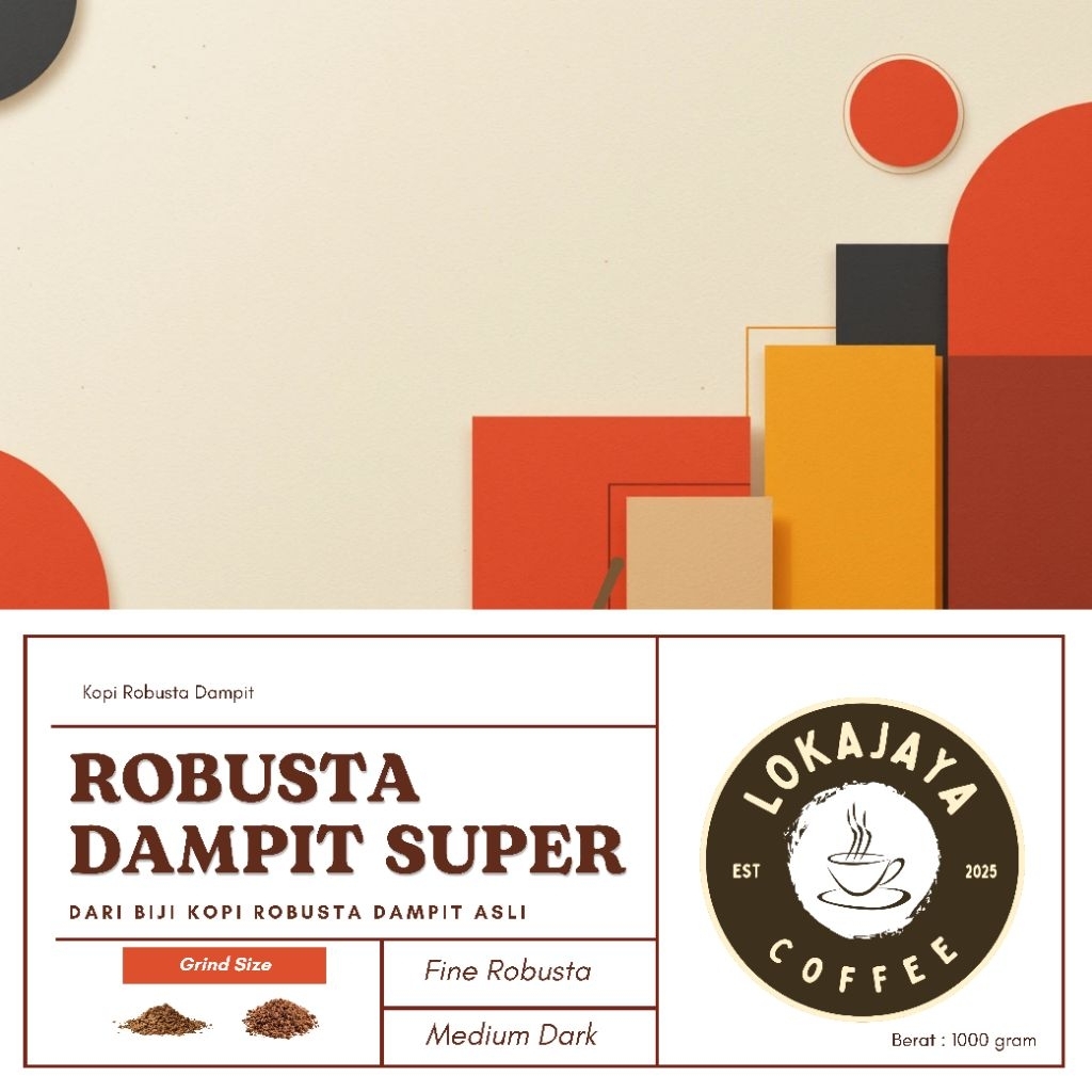 

ROBUSTA SUPER DAMPIT | 1KG/1000GRAM | FULL PETIK MERAH | KOPI MANTAB BERKUALITAS
