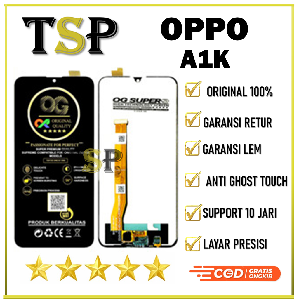 LCD TOUCHSCREEN LCD OPPO A1K FULLSET ORIGINAL