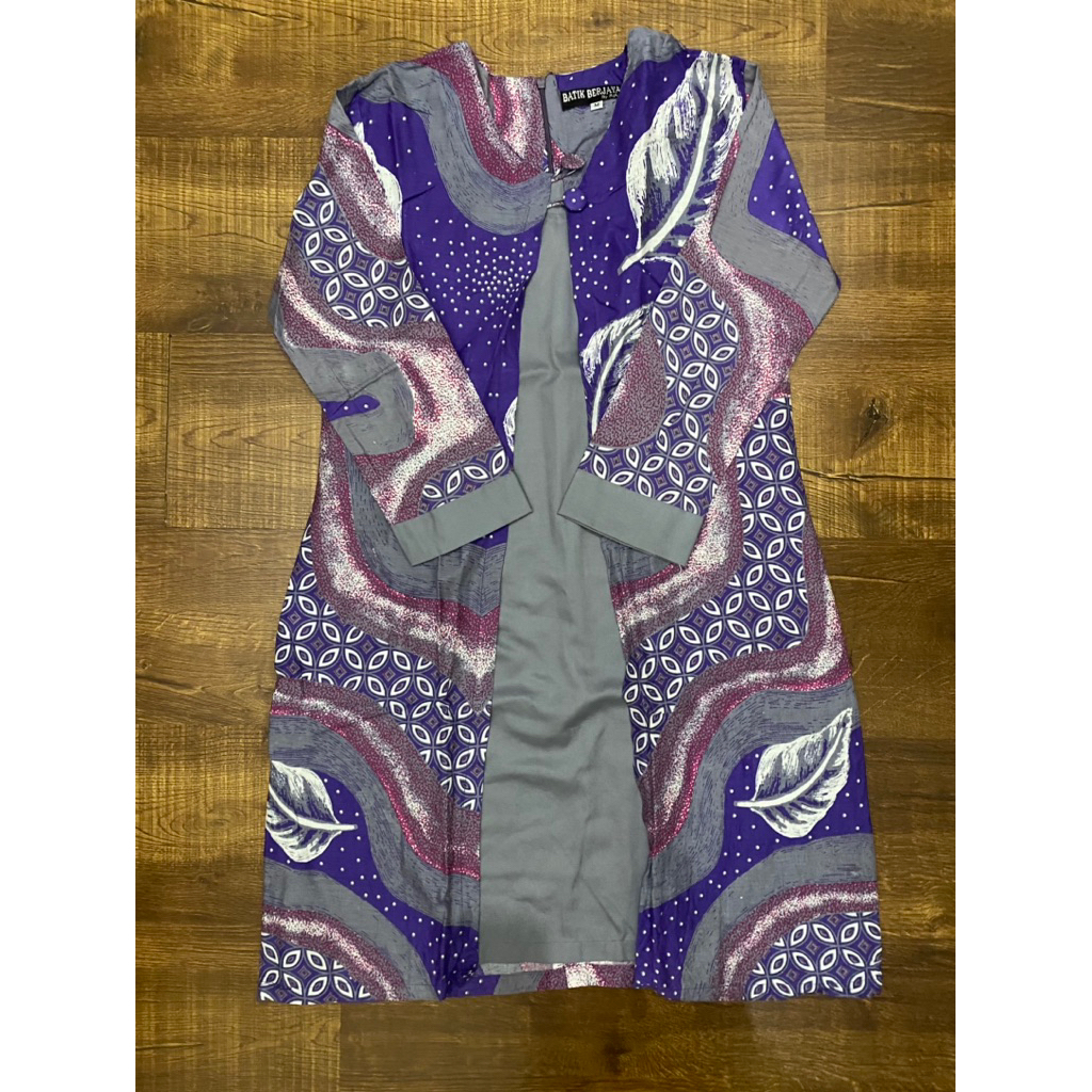 Preloved Tunik Batik Wanita (ungu)