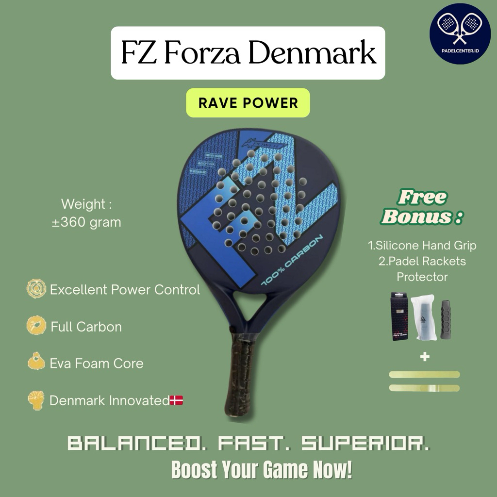 FZ Forza Rave Power Series Full Carbon Padel Racket