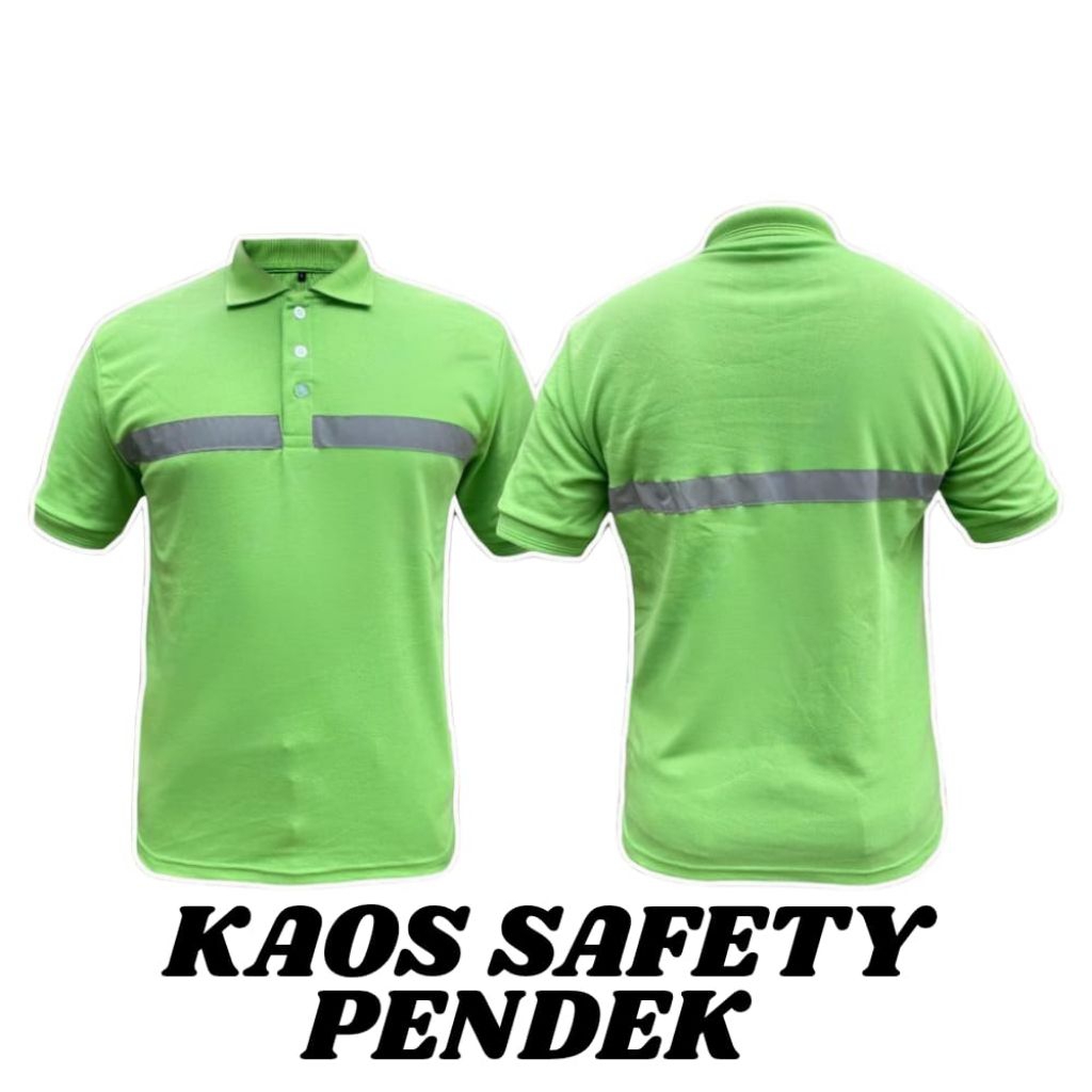 KAOS POLO SAFETY LENGAN PENDEK/KAOS LAPANGAN UNISEX/KAOS SAFETY SKOTLET