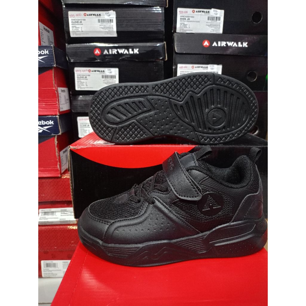 Sepatu Sekolah Anak Hitam Airwalk, Size 30 -35