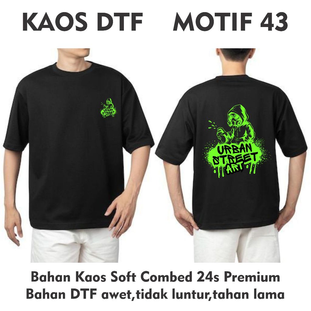 Kaos Sablon DTF / Kaos DTF / Kaos Lengan Pendek / Sablon Kaos / Kaos Sablon DTF D Design